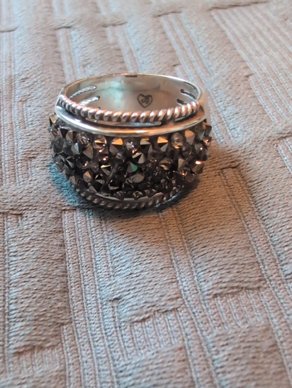 Brighton Marcasite Crystal Pavé Silver-Tone Statement Ring - Women's Jewelry